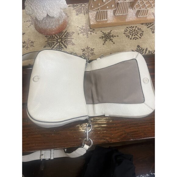 Marc Jacobs Leather Saddle Bag Cream Crossbody Western Flare Classic Style Bag - Picture 9 of 14